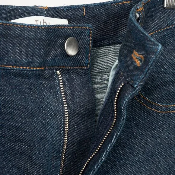 Tibi Earl Dark Denim Indigo Barrel Jeans - Picture 9 of 12